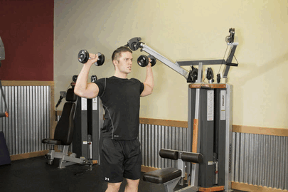 Hantelių spaudimas virš galvos